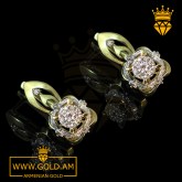 Buy 14k gold earrings for women armenian gold fashion jewelry где купить золотые серьги с драгоценными камнями недорого Серьги из золота (7)